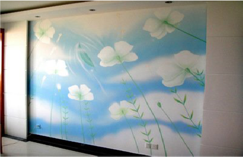 辰溪画墙绘怎么画好白云的蓬松感？