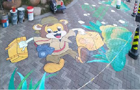 辰溪夏季画地面彩绘会遇到的问题