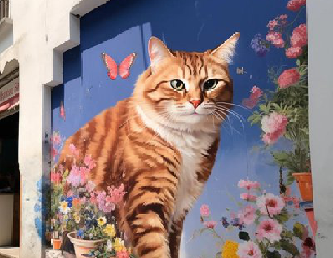 辰溪自己绘制有个性的手绘墙