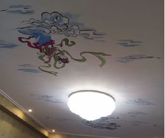 辰溪如何快速绘制天花板上的手绘墙？